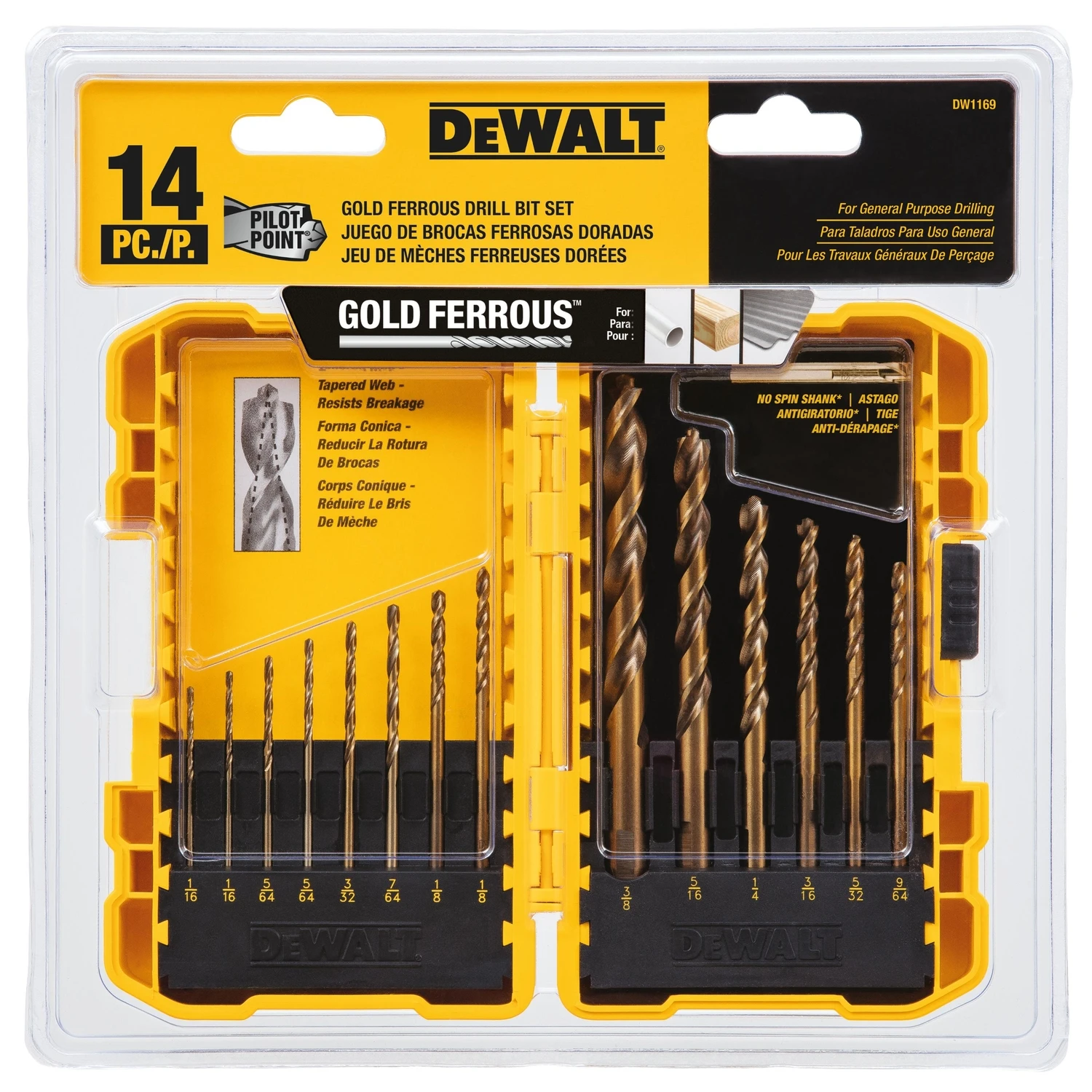 DEWALT 14-Piece Twist Drill Bit Set