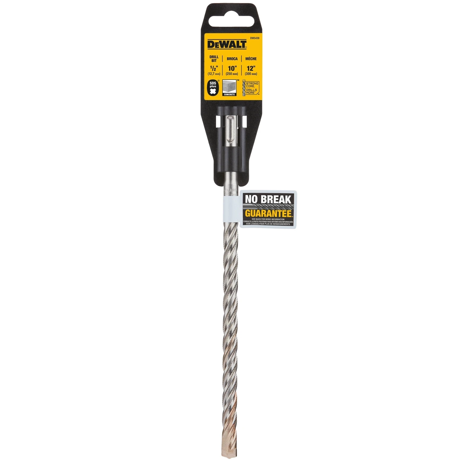 Sds-plus 1/2 In. X 12 In. 2-cutter Rotary Hammer Drill Bit Dw5439