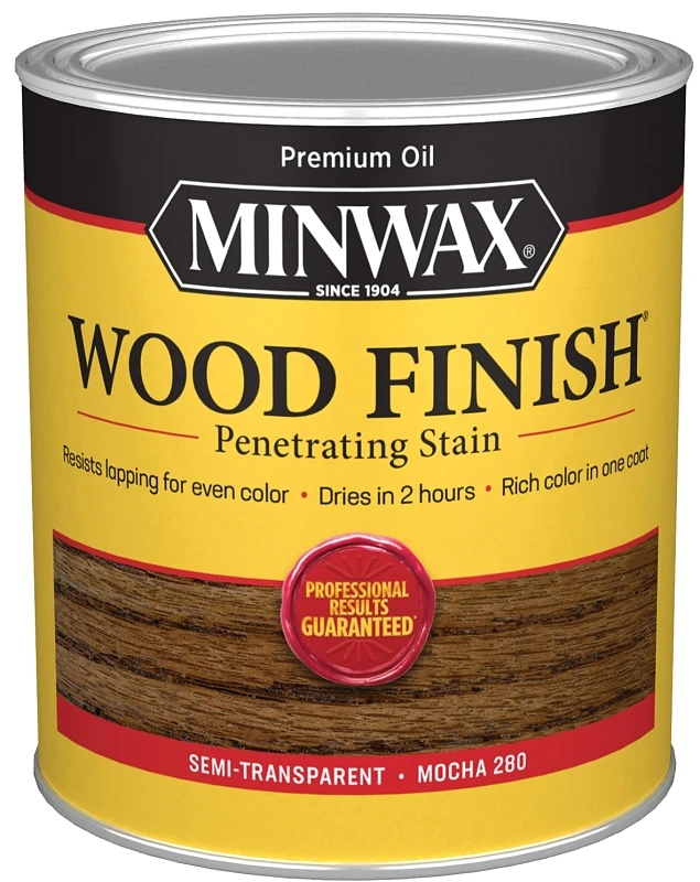 Wood Finish Penetrating Stain, Mocha, 1 Quart - Oil-based Interior Stain