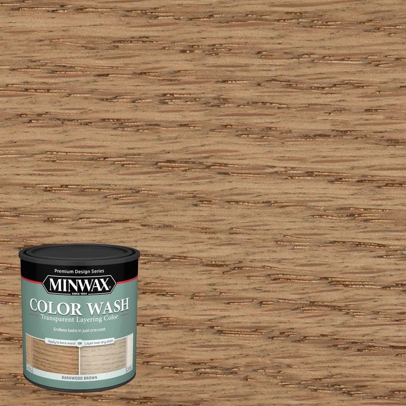 Color Wash Transparent Wood Stain, Barnwood Brown, 1 Quart