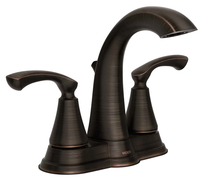 Tiffin 2-handle Lever Centerset Bathroom Faucet, Mediterranean Bronze, 4-inch