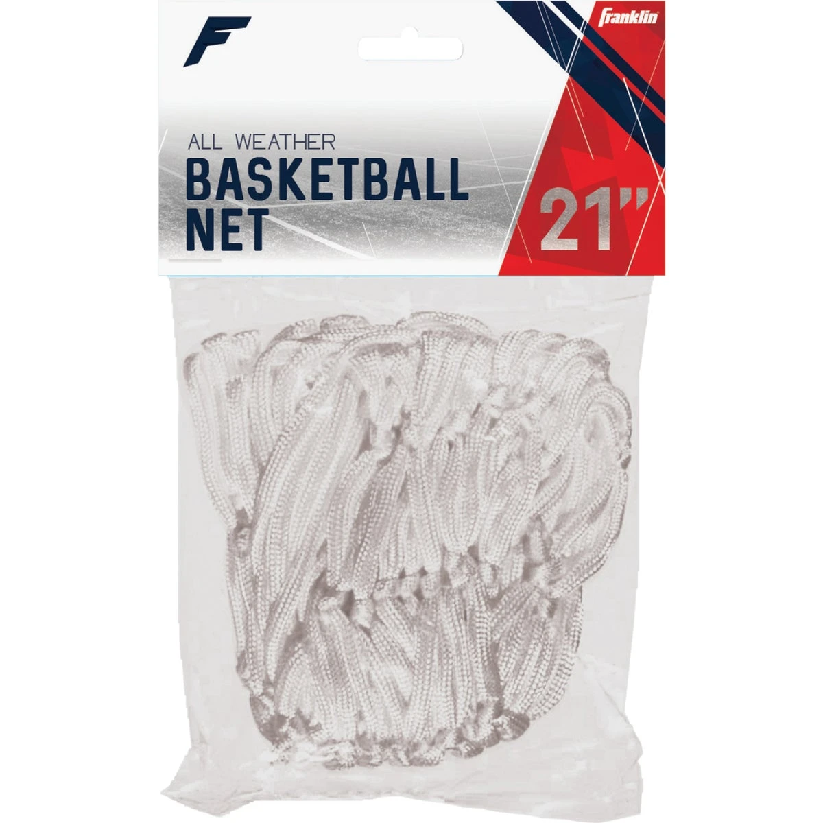 Franklin Hourglass White All-Weather Basketball Net 21 Inch for Full-Size Rims