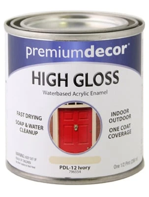Premium Decor Ivory Gloss Enamel Paint, 1/2 Pt.