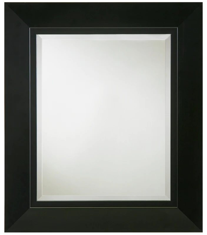 Erias Home Designs 23.5 In. W x 27.5 In. H Black Framed Wall Mirror