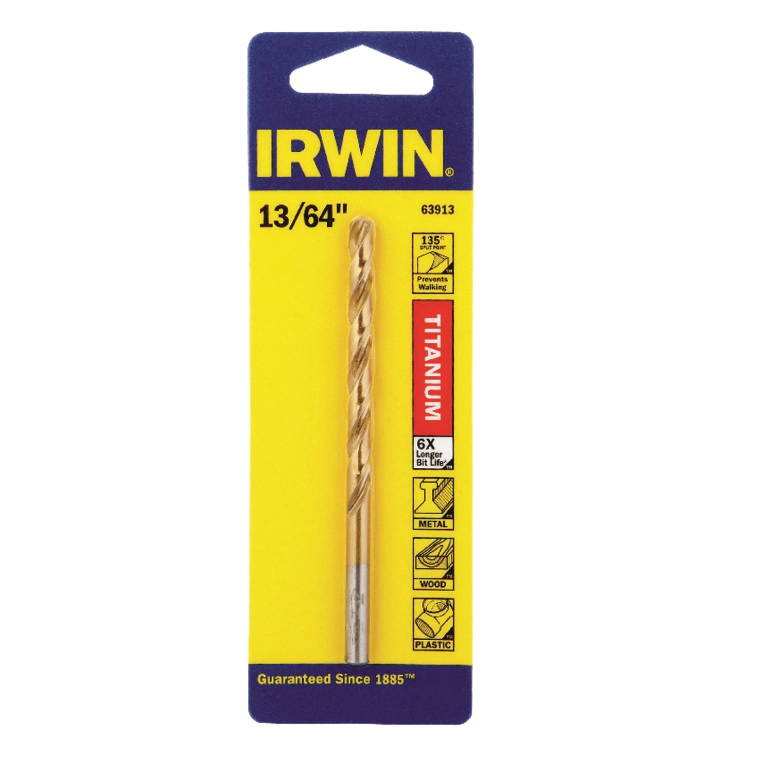 13/64 In. X 3-5/8 In. Titanium Jobber Length Drill Bit