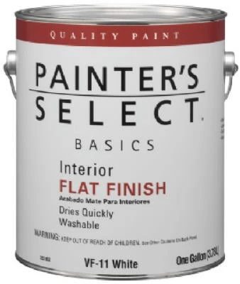 Basics Interior Paint, Flat, Latex,Off-White, 1-Gallon