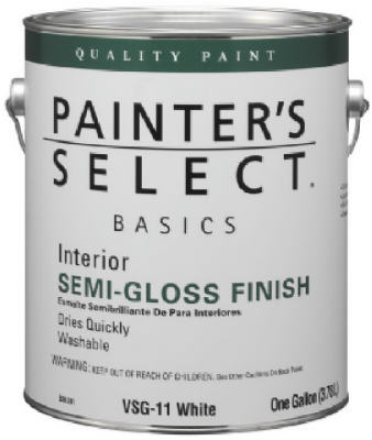 Vsg11-gl Painter's Select 1 Gallon White Semi-gloss Latex Paint (pack Of 4)
