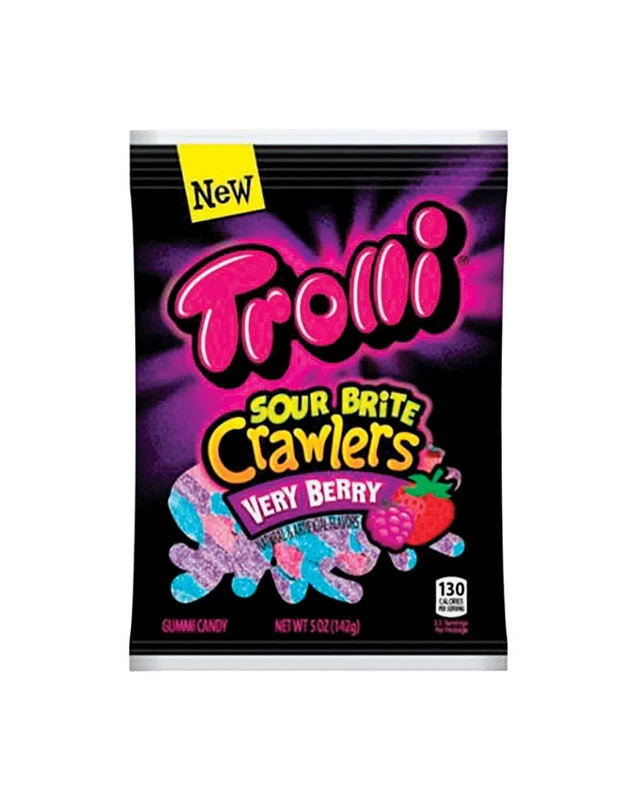 Sour Brite Crawlers Very Berry Gummi Candy 5 Oz - Deliciously Chewy Treat