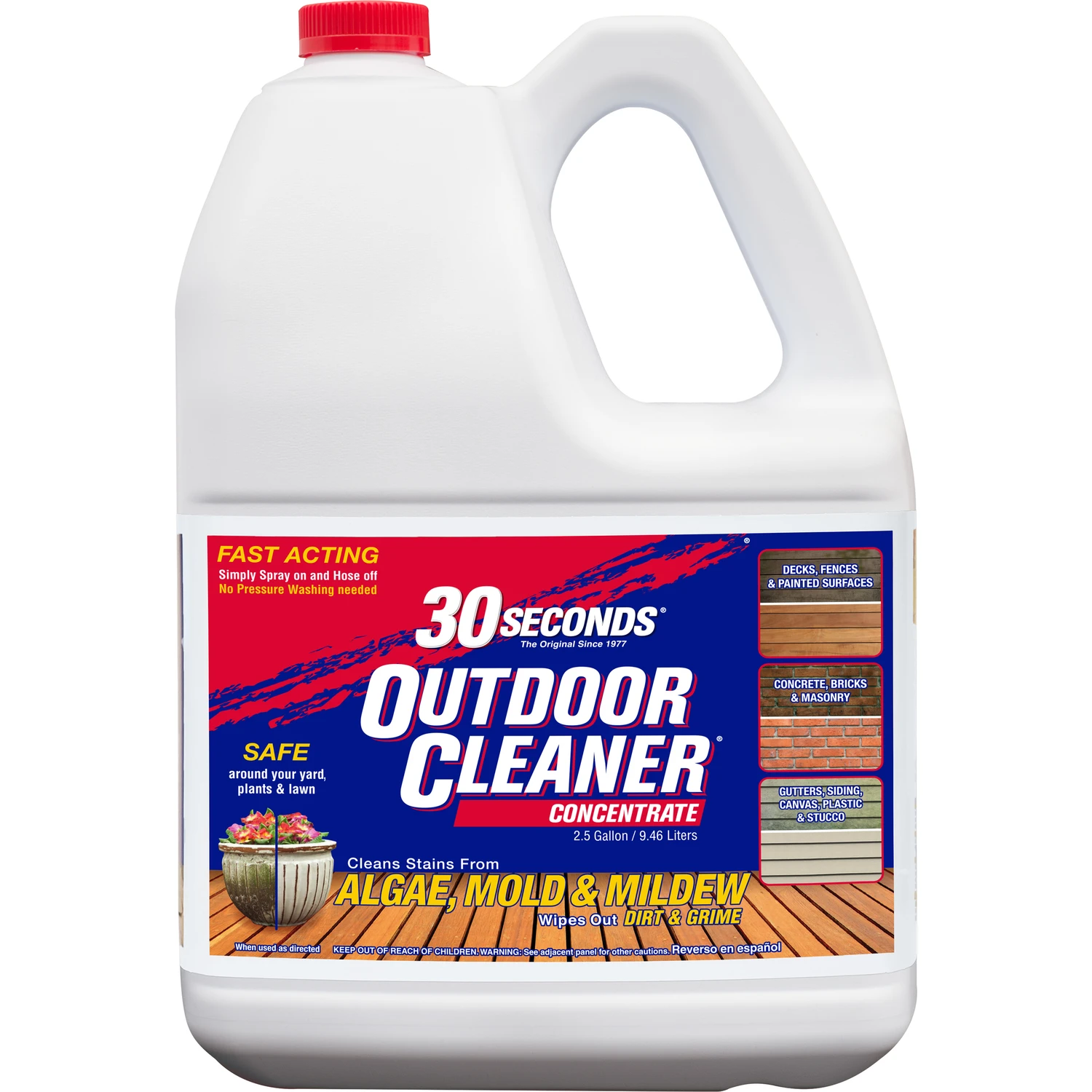 Outdoor Cleaner 2.5 Gallon Concentrate For Algae, Mold & Mildew Removal