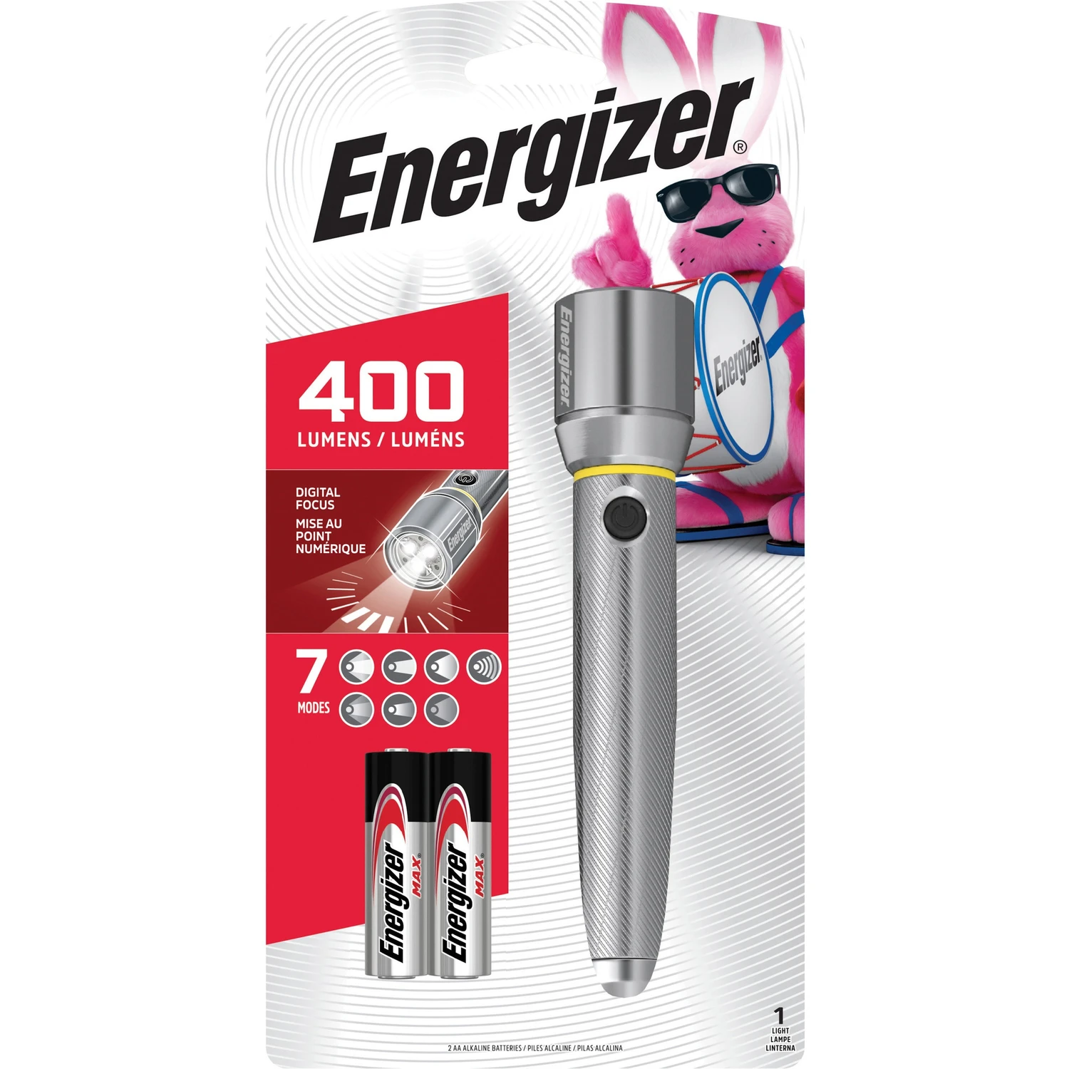 Vision Hd Performance 400 Lumen Gray Led Flashlight With Digital Focus