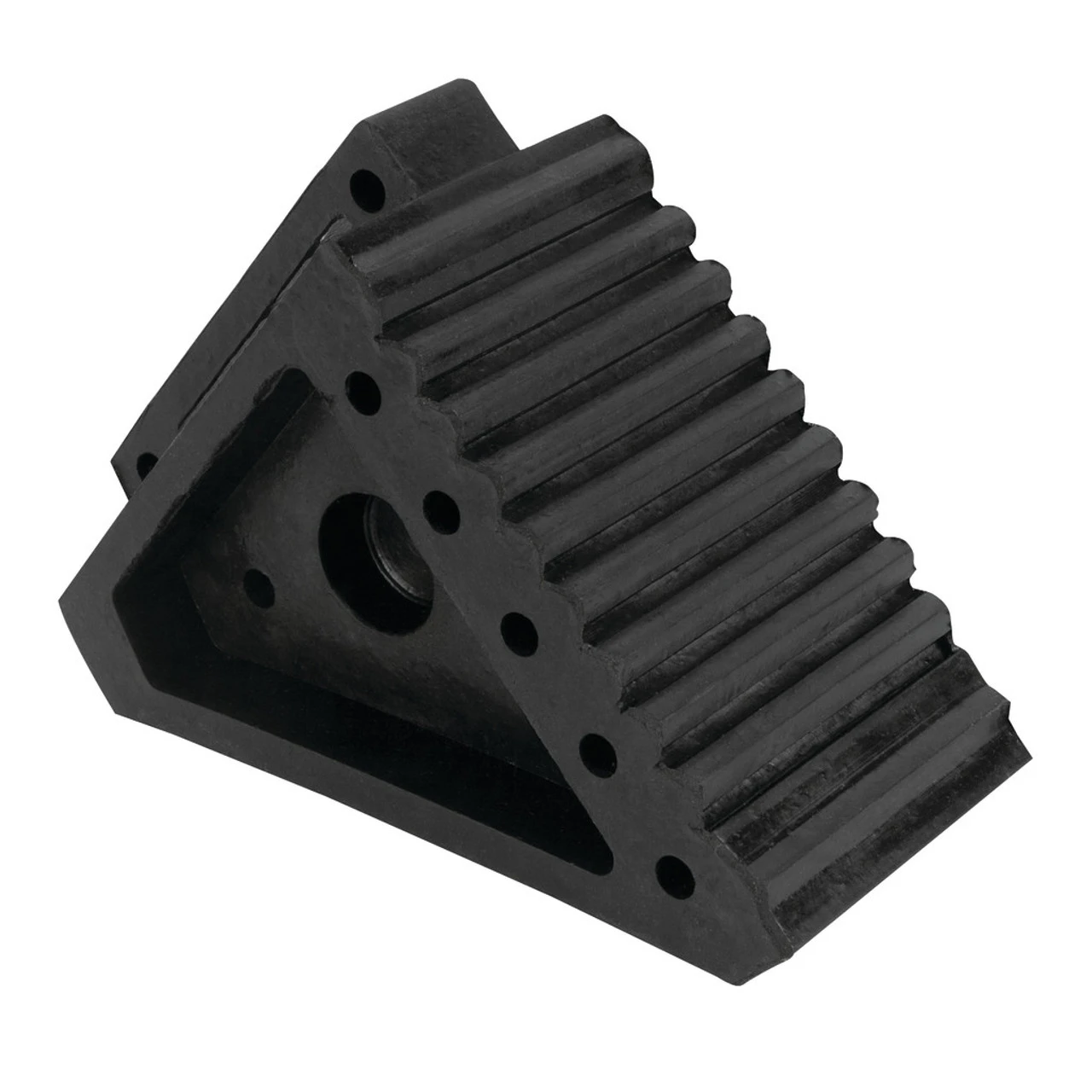 Solid Rubber Wheel Chock, Model W41001, All-weather Construction