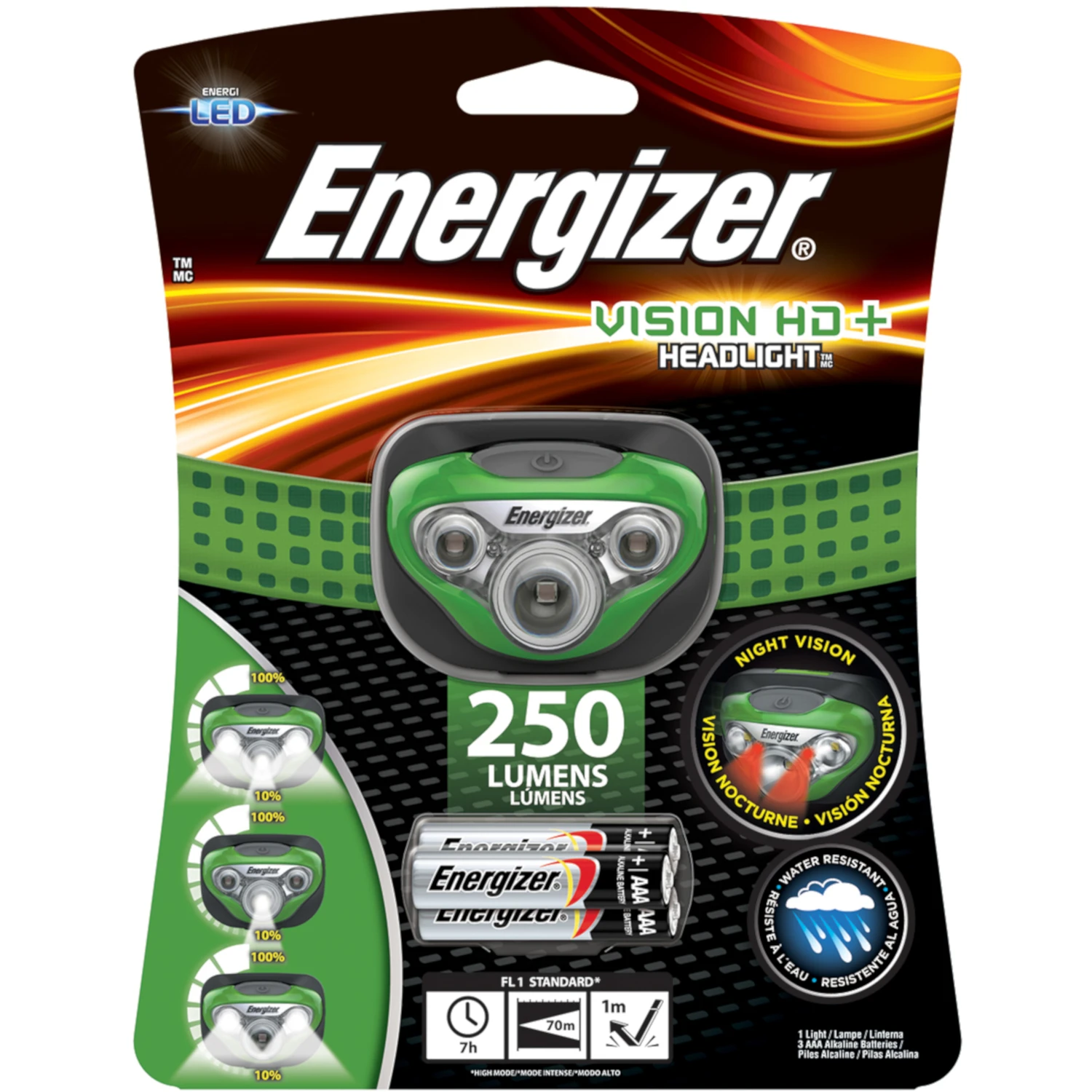 Energizer Vision HD+ 350 Lumen LED Headlamp, Includes Batteries Energizer Vision HD+ 350 Lumen LED Headlamp, Includes Batteries