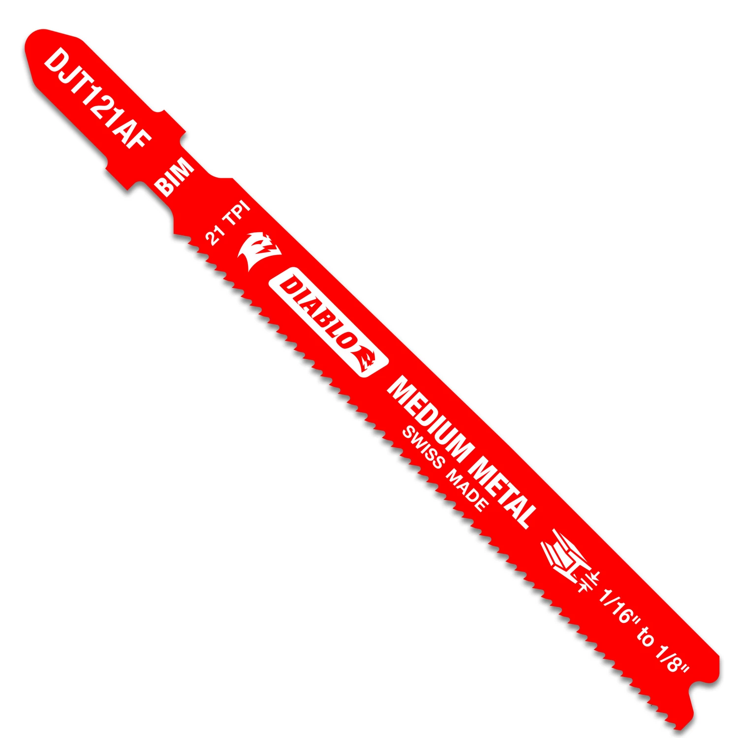 T-Shank Jigsaw Blade, Bi-Metal, For Medium Metal, 21 Tooth, 3-3/8-In., 5-Pk.
