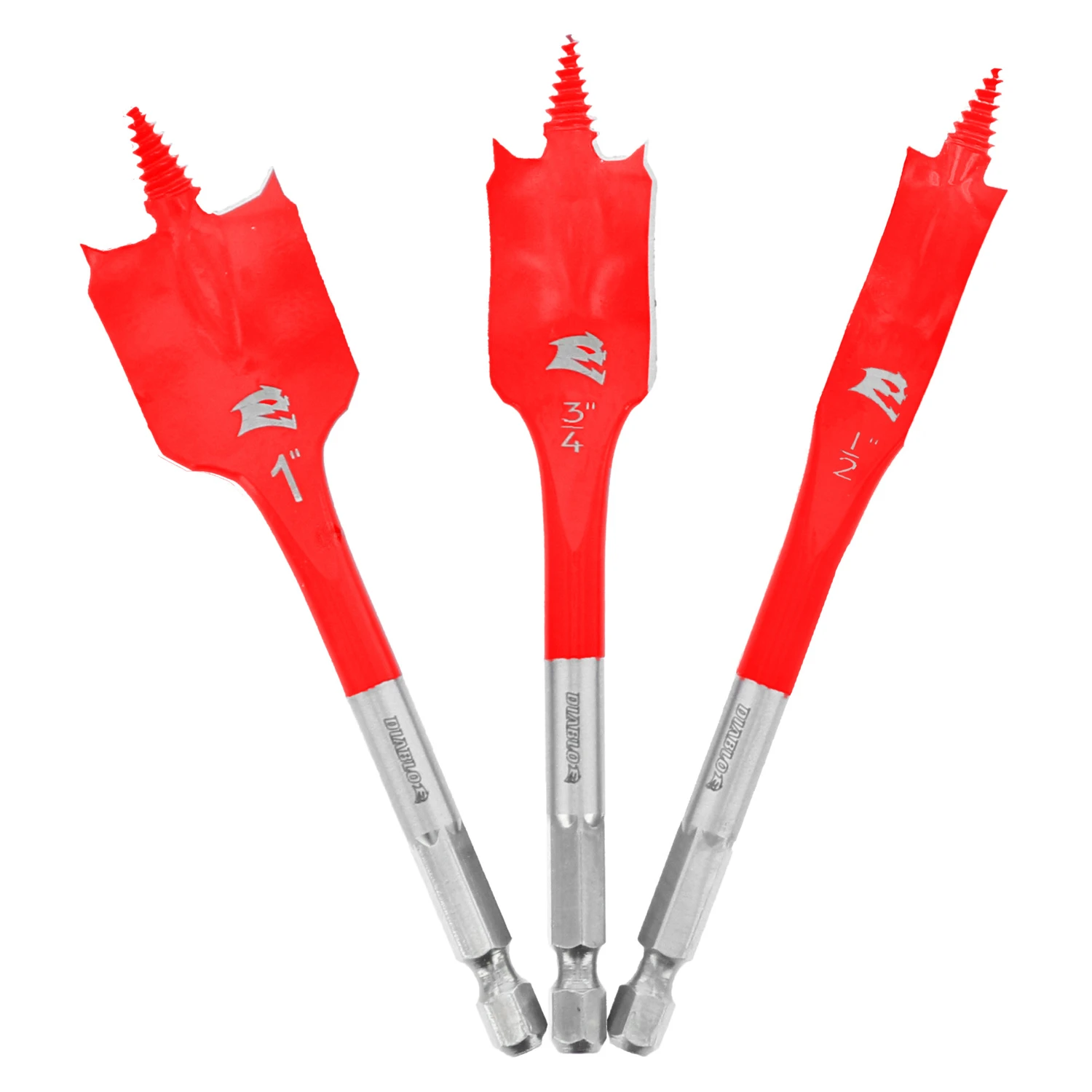 Speedemon Spade Bit Set - 3-piece High Speed Steel For Clean Wood