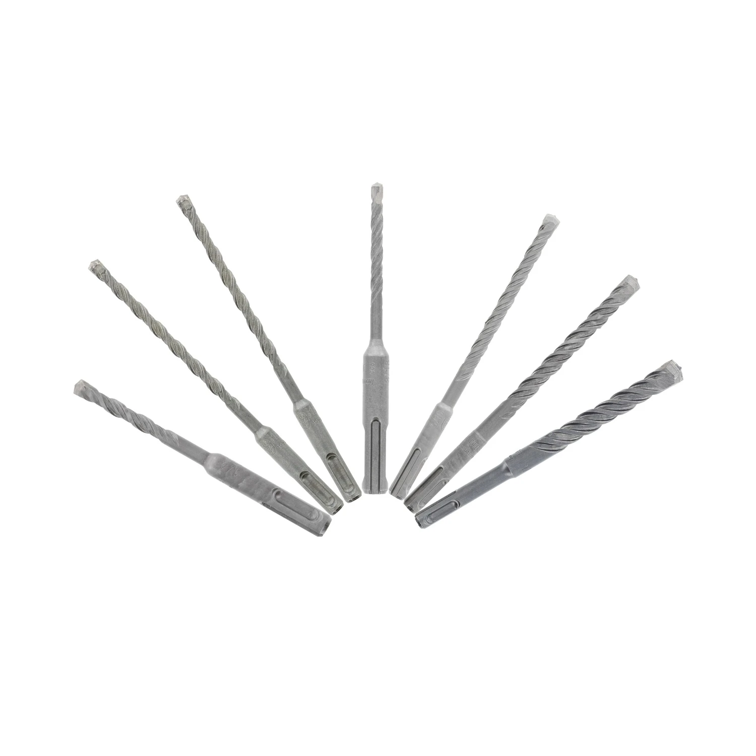 Rebar Demon Sds-plus 4-cutter Full Carbide Head Hammer Bit Set (7-piece)