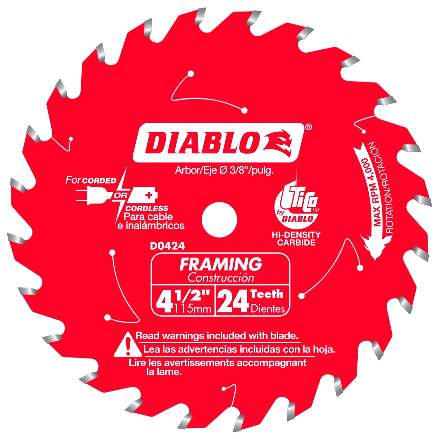 Framing Blade, 24-Tooth x 4-1/2-In.