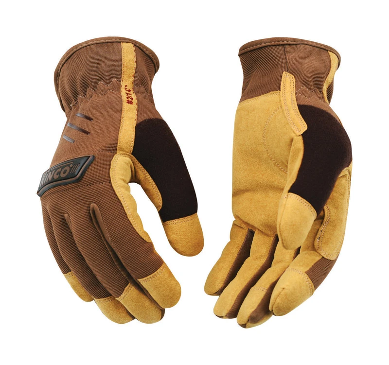 Brown Poly Gloves, Men's L