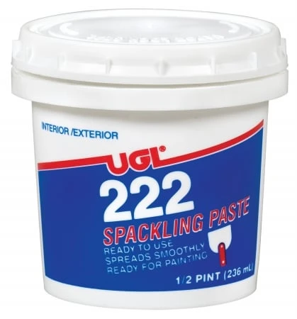 United Gilsonite UGL, 31606, 1/2 Pint 8 OZ, 222 Spackling Paste, All Purpose, Ready To Use