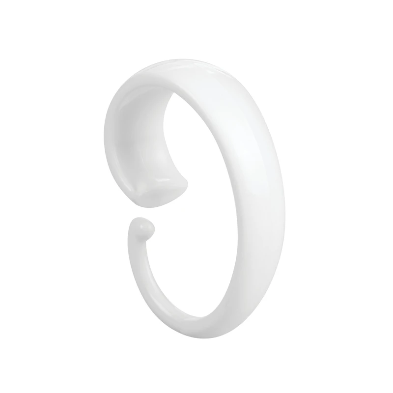 InterDesign White Plastic C Design Shower Curtain Rings 12 pk