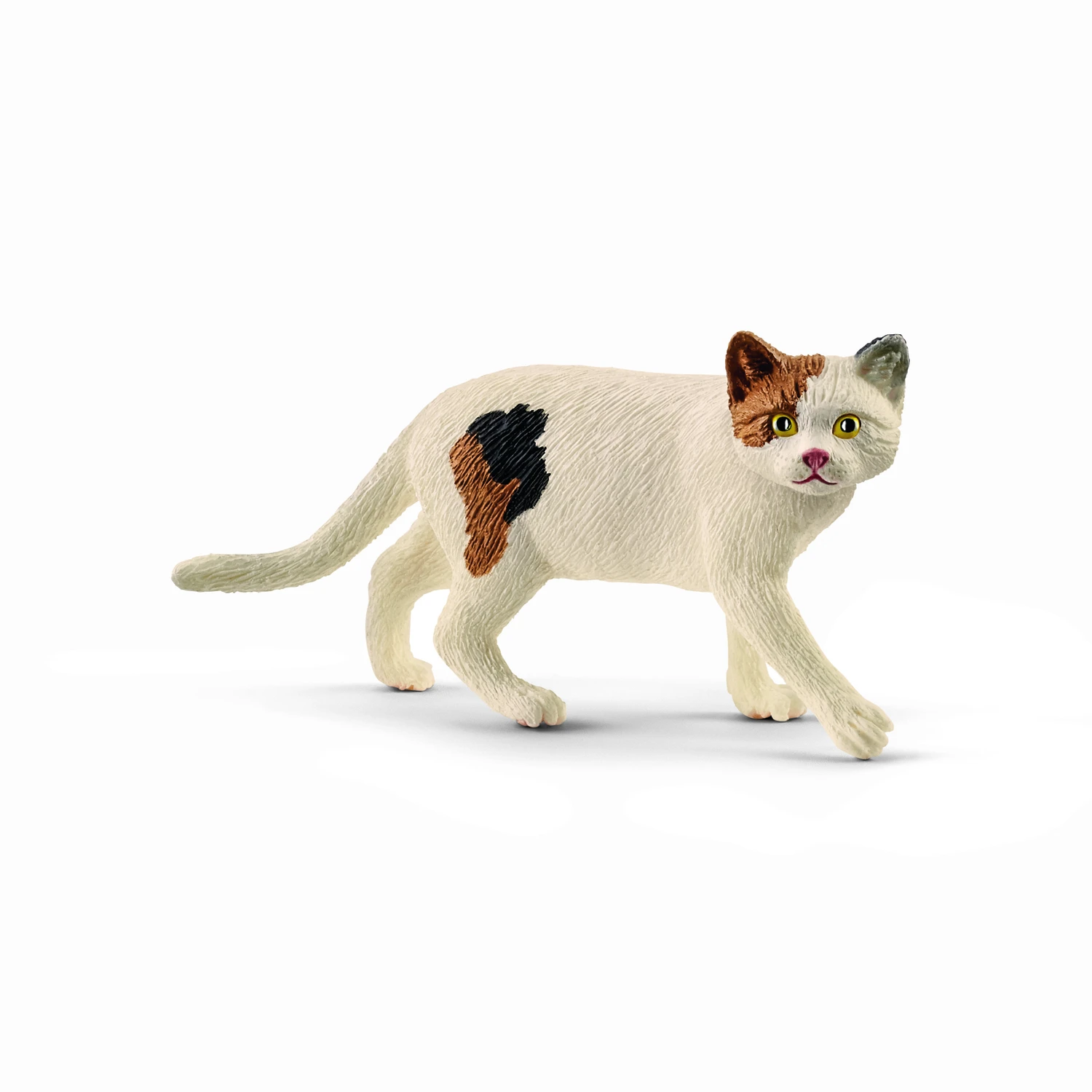 Schleich Farm World American Shorthair Cat Toy White