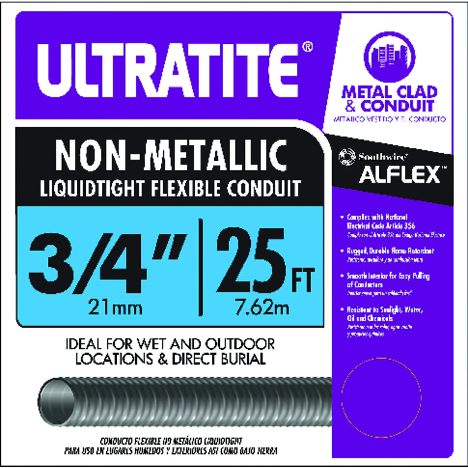 3/4 In. X 25 Ft. Flexible Non-metallic Liquid Tight Conduit