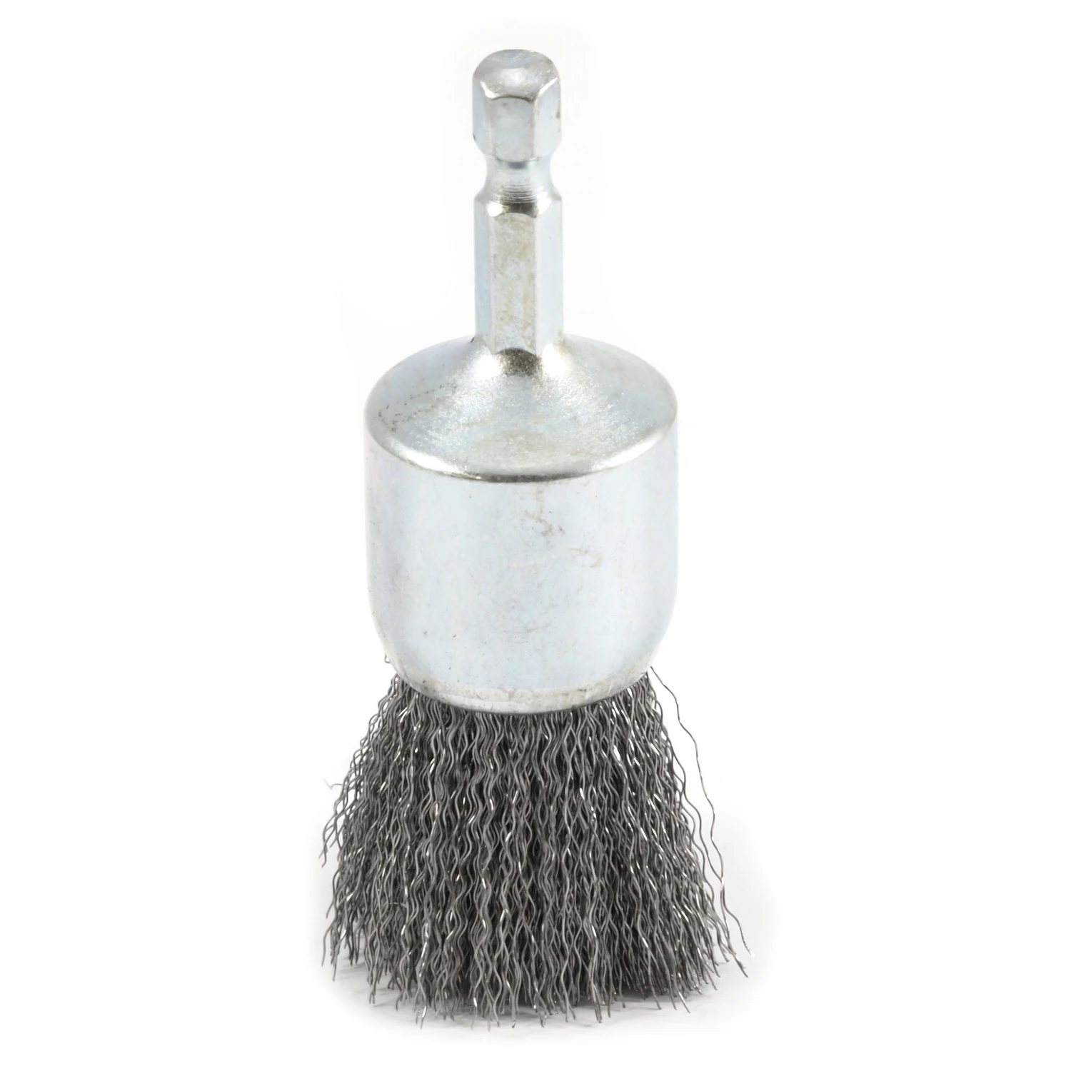 1 In. Crimped Wire Brush .012 In. Drill-mounted For Surface Cleaning