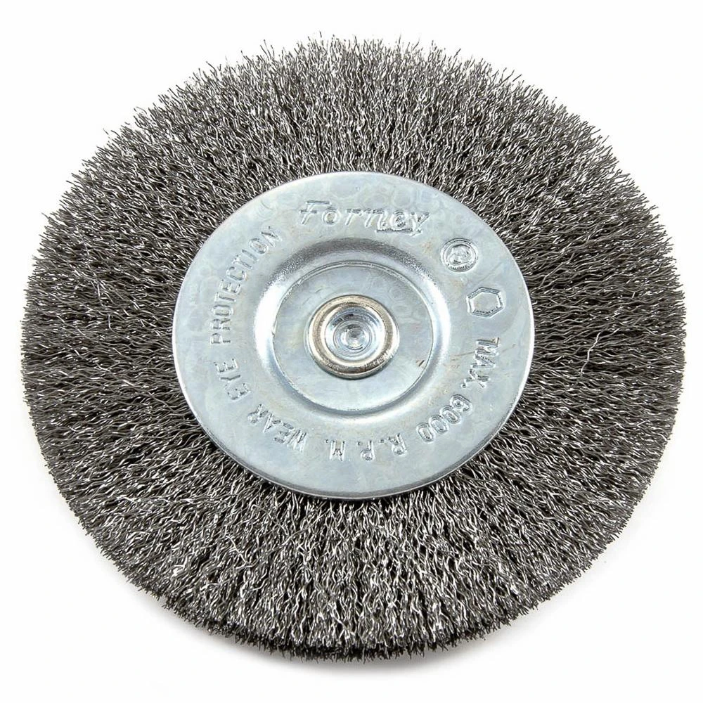 4-Inch Crimped Wire Wheel for Power Tools, Durable Steel Construction