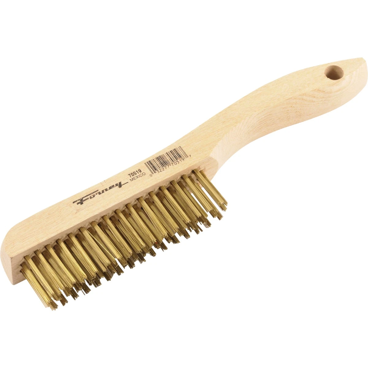 10-1/4 Inch Shoe Handle Wire Brush With Brass Bristles For Cleaning