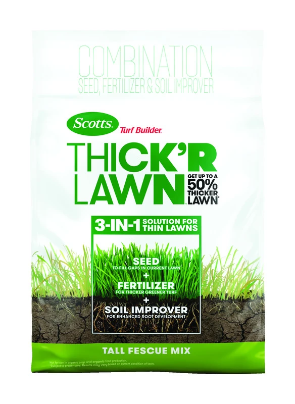 Turf Builder Thick'r Lawn 12 Lb. Tall Fescue Mix Grass Seed, Fertilizer & Soil Improver