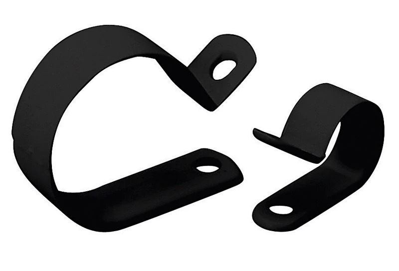 Cable Clamps, Black Plastic, 3/8-In. I.D., 15-Pk.