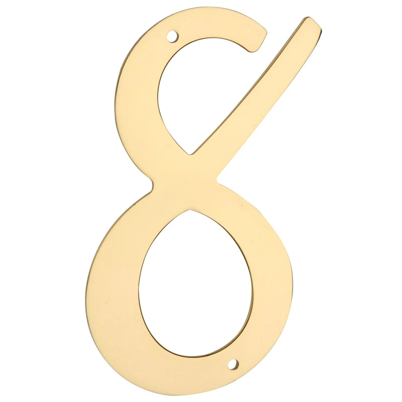National Hardware 4 in. Gold Brass Number 8 Mounting Screws 1 pk