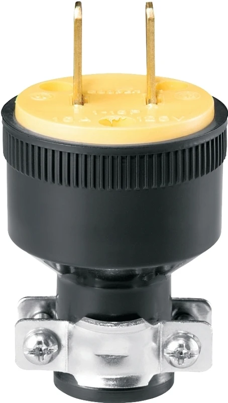 Bp1723 Black Rubber Round 2 Wire Plug, Standard Grade, 15a, 125v, Pack Of 5