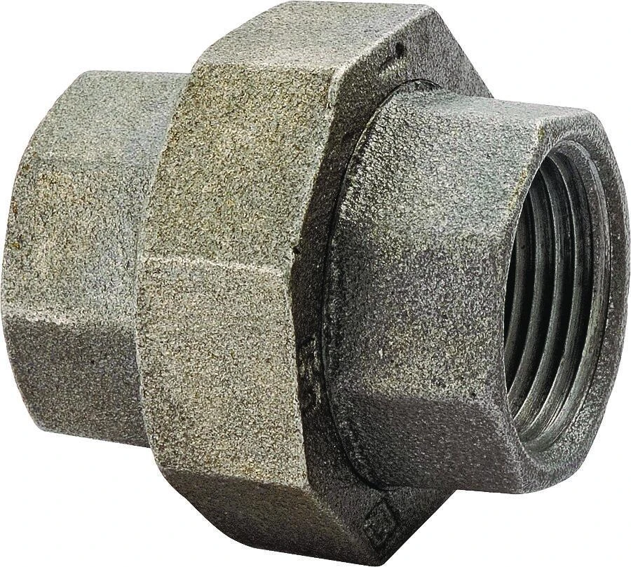 3/4 Inch Malleable Iron Black Ground Joint Union, Model 34b-3/4b