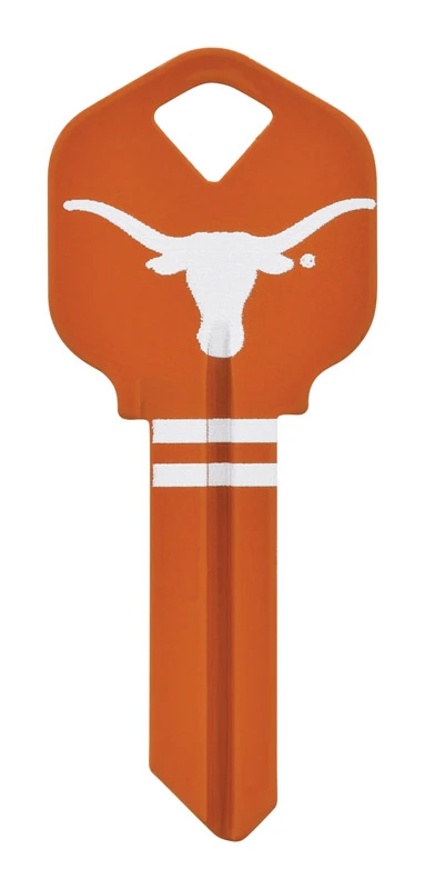 Hillman University of Texas Painted Key House/Office Universal Key Blank Single sided