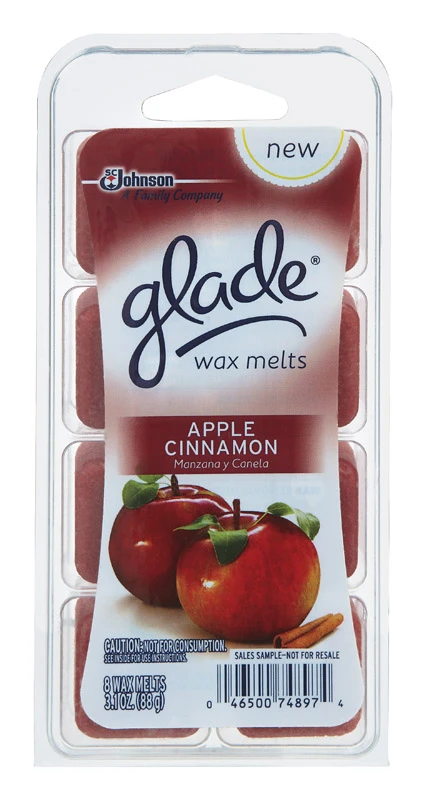 Glade Apple Cinnamon Scent Wax Melts 3.1 Oz, 8 Count, Model 75772