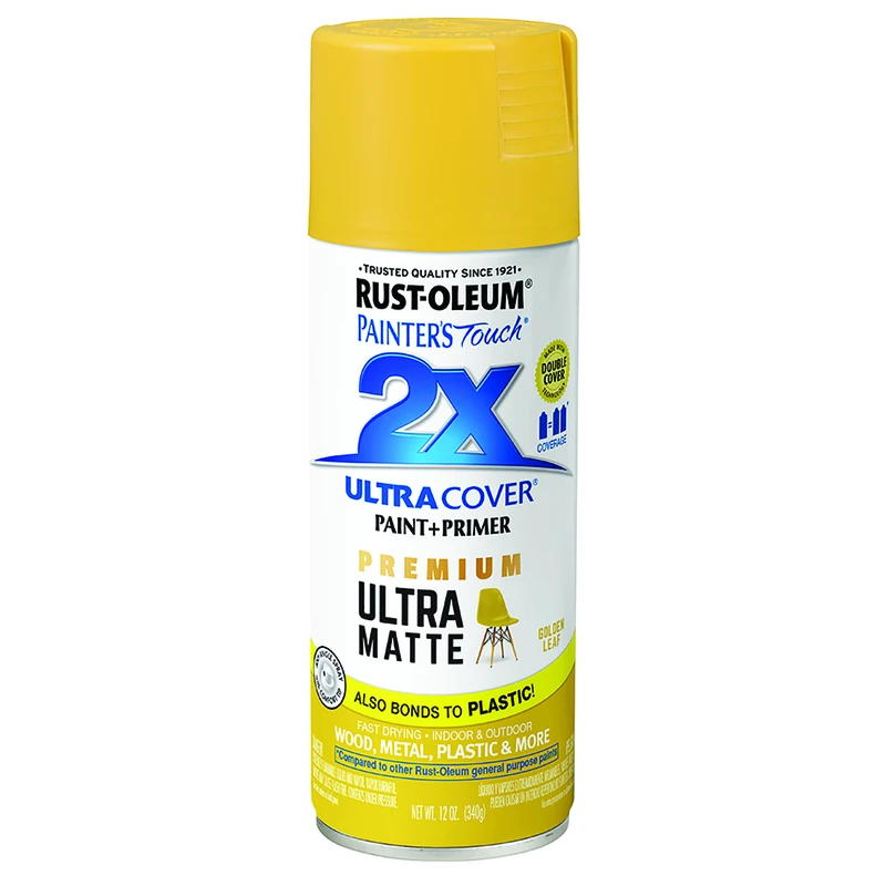 Painter's Touch 2X Ultra Cover Ultra Matte Spray Paint, Golden Leaf, 12 oz.