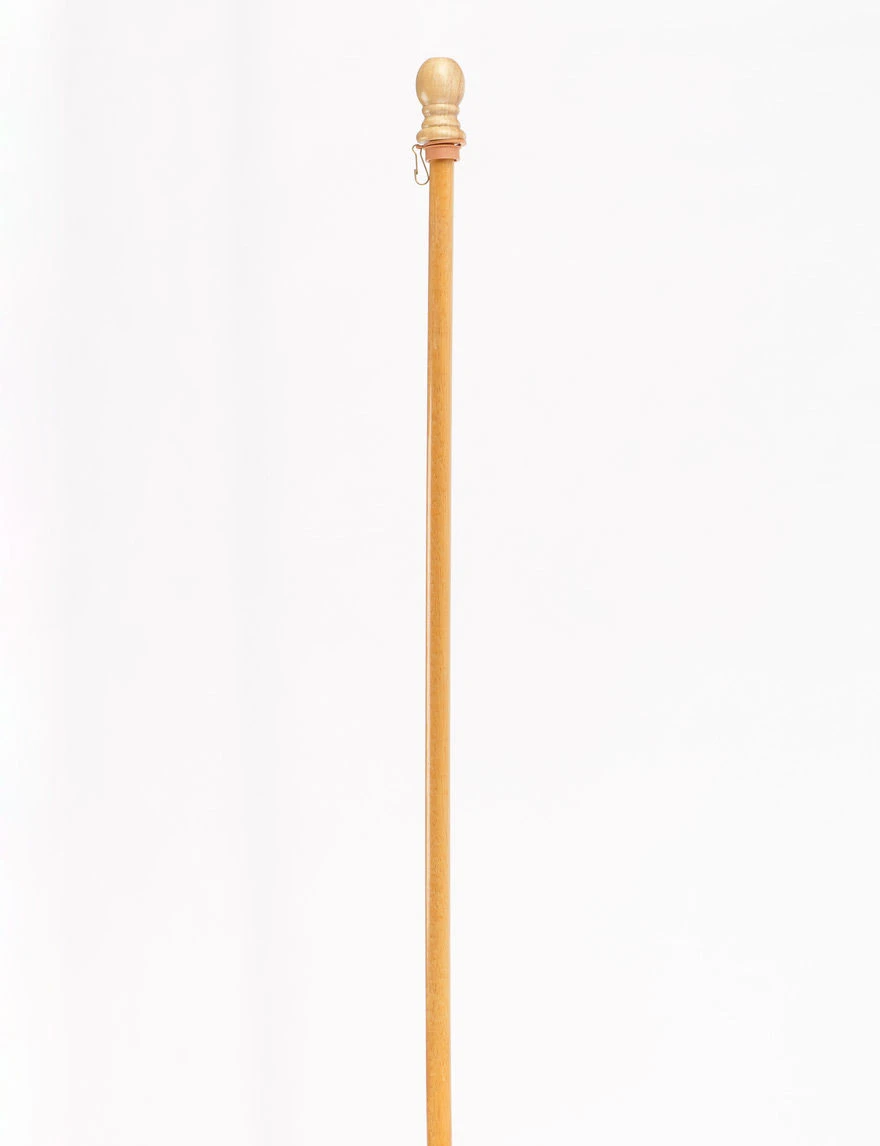Evergreen 56 Inch Wooden Flag Pole With Anti-wrap Ring For Outdoor Use