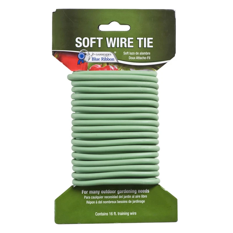 Plant Wire Tie, Light-Duty, Soft Coated Wire, 16 Ft.