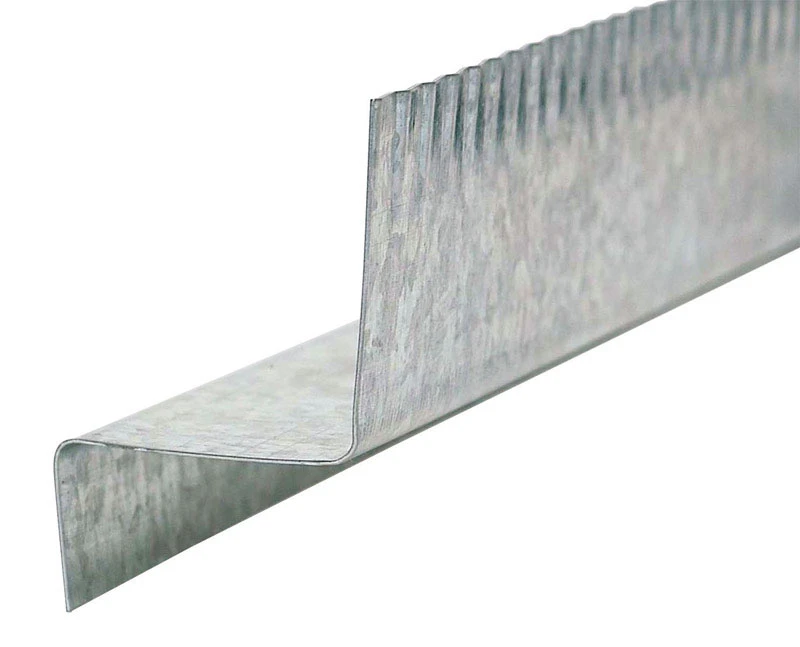 3/8 In. W X 10 Ft. L Galvanized Steel Roof Flashing Drip Edge Silver