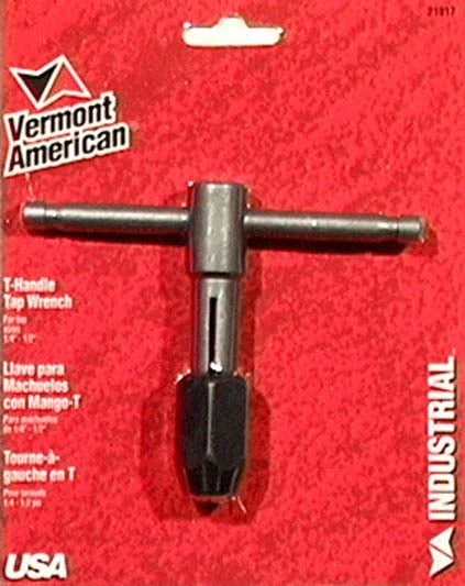 21917 T-handle Tap Wrench 1/4 To 1/2 Inch Adjustable Tool