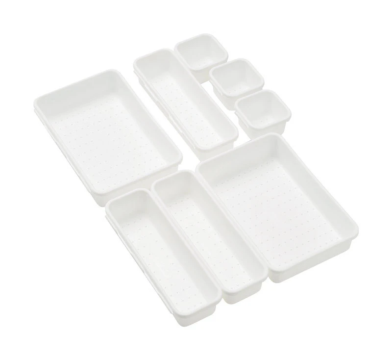 8-Pc. Interlocking Bin Pack Organizer, White