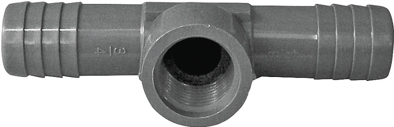 Poly Pipe Insert Tee, 1 x 1 x 3/4 In. FPT