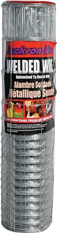 10177014 Galvanized Rabbit Fence, 28 In H X 50 Ft L, 16/14 Gauge