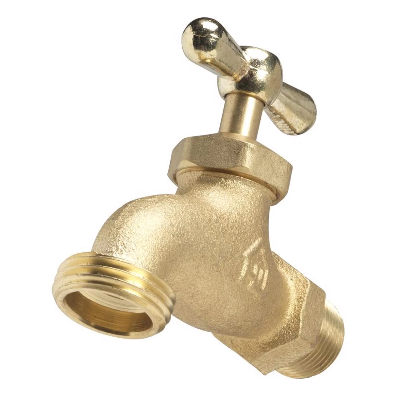 1/2 In. Mip X 3/4 In. Mht Heavy-duty Brass Hose Bibb