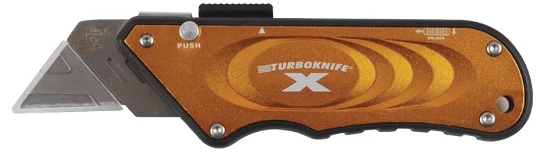 33-133 Turbo X Utility Knife With Safety Blade Mechanism - Yellow