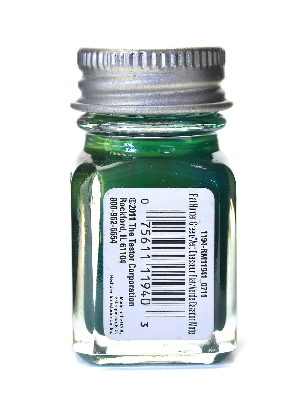 11tt-1194 0.25 Oz Hunter Green Flat Enamel Paint For Crafts And Models