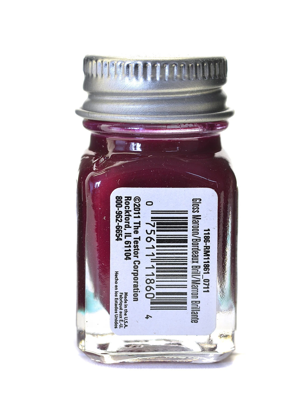 Enamel Paint 1/4 Ounce Maroon Gloss - Perfect For Crafts And Models