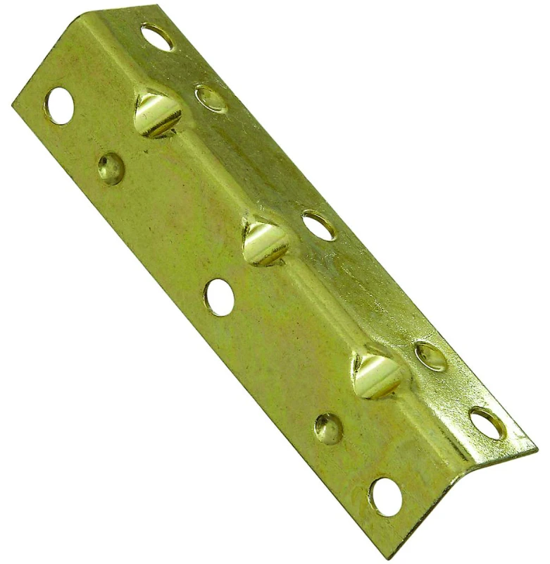 V113 Series N226-274 Corner Brace, 3-1/2 In L, Steel & Brass