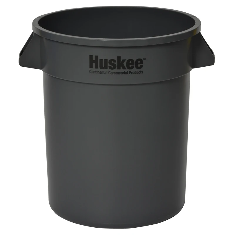 Huskee 20 Gallon Round Plastic Garbage Can, Model 2000gy, Gray