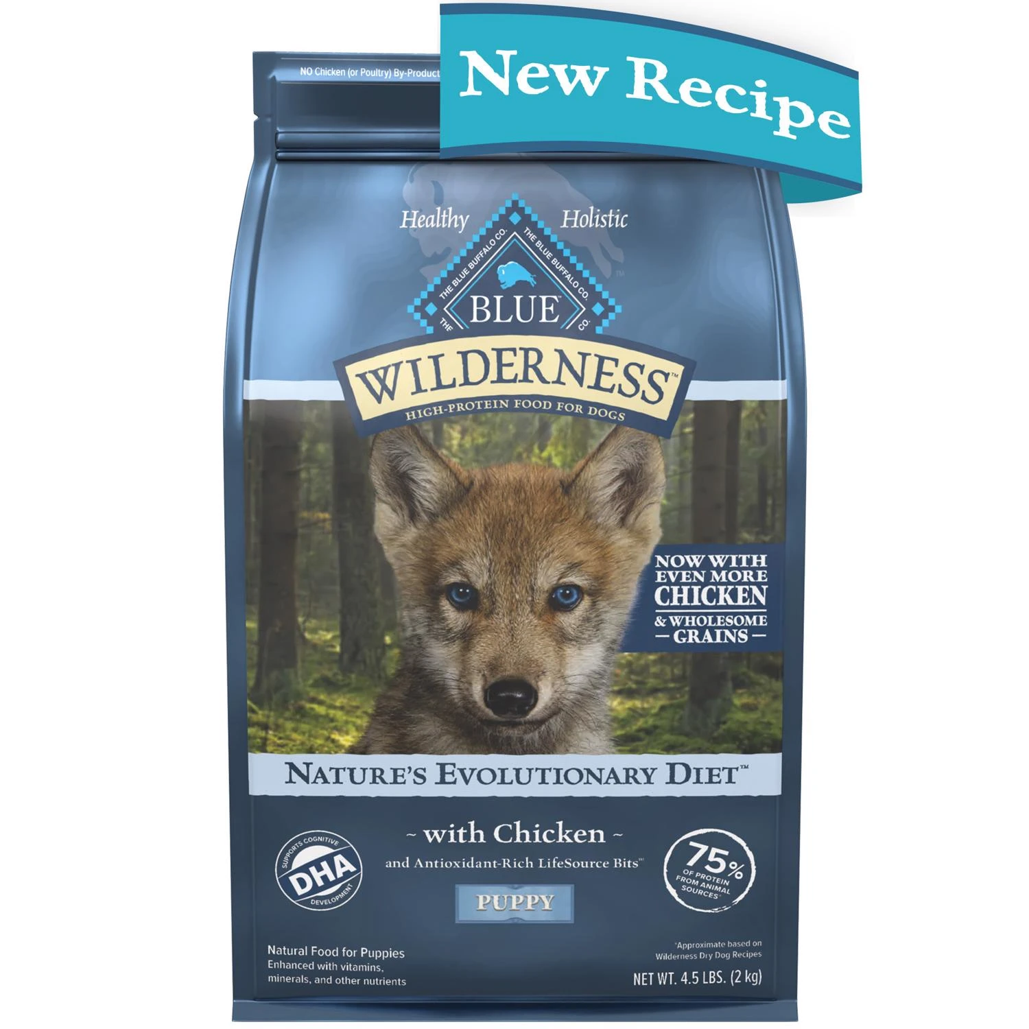 Wilderness Puppy Chicken Dry Dog Food Grain Free 4.5 Lb